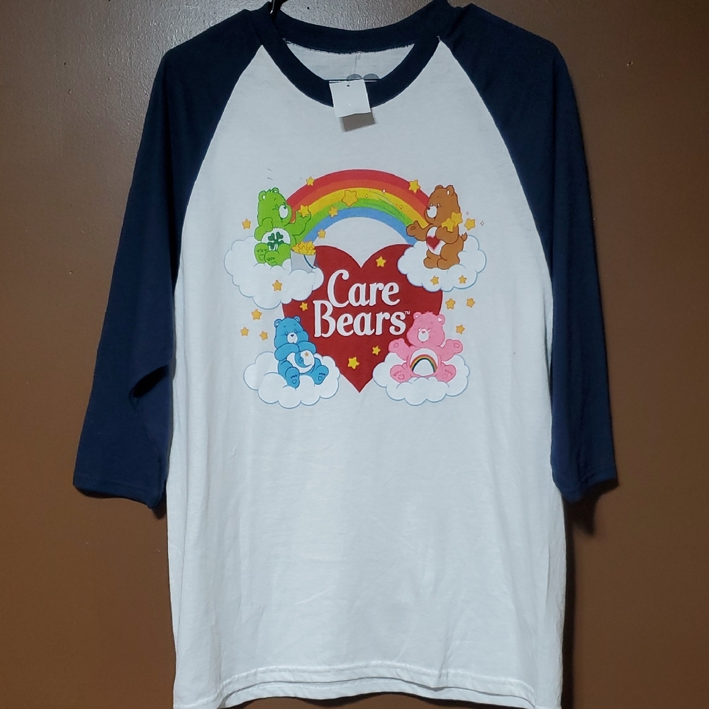 Care Bears Adult Long Sleeve Shirt - White and Navy